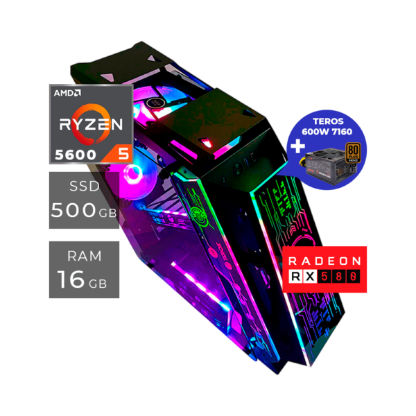 PC AMD RYZEN 5 5600 CASE TEROS TE-1312+RX580